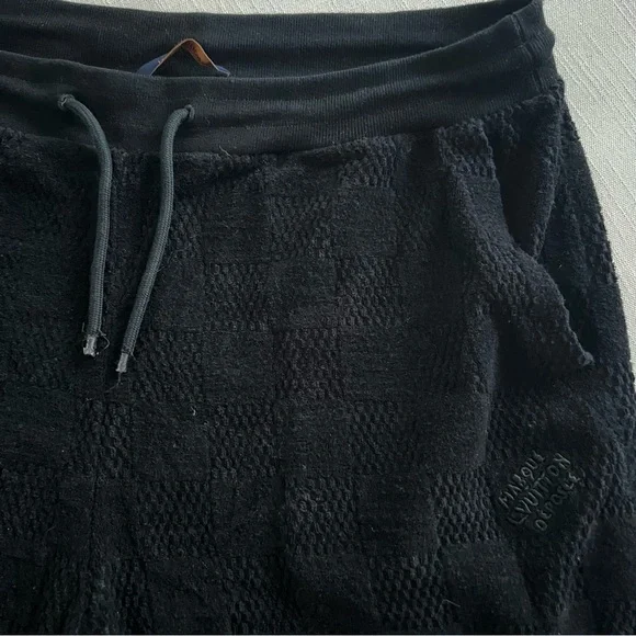 Louis Vuitton Men’s Terry Monogram Embossed Towel Shorts BlackUS Medium